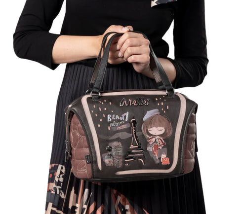 Poseta casual, dama, ANEKKE 41801-397, maro, piele ecologica